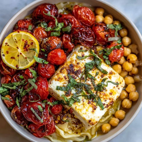 A bowl of food with tomatoes, chickpeas, and feta cheese.