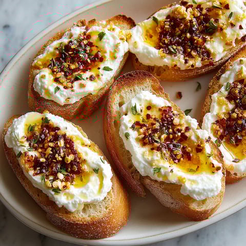 A plate of bread with cheese and spices.